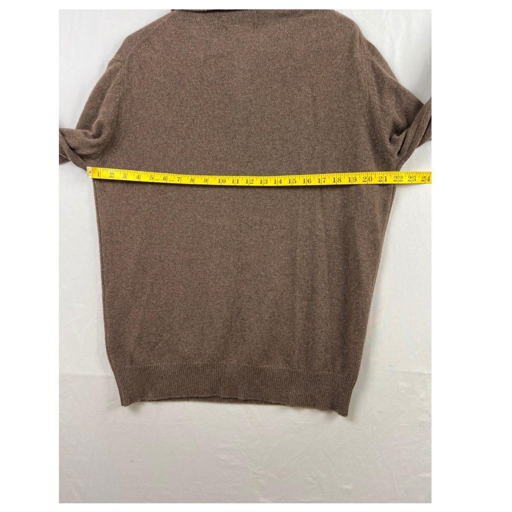 Maglificio Bartolini Polo Sweater Mens L Brown 100% Cashmere Pullover Italy - Picture 6 of 9